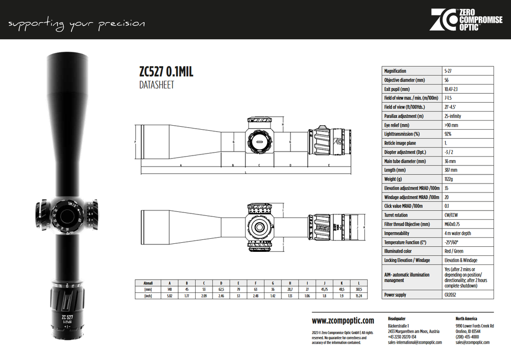 ZC527 56mm 10MIL
