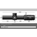 DISCOVERYOPT Mira telescópica LHD 1-6X24SFIR SFP-MOA LPVO con retícula de fibra de 34 mm de diámetro 