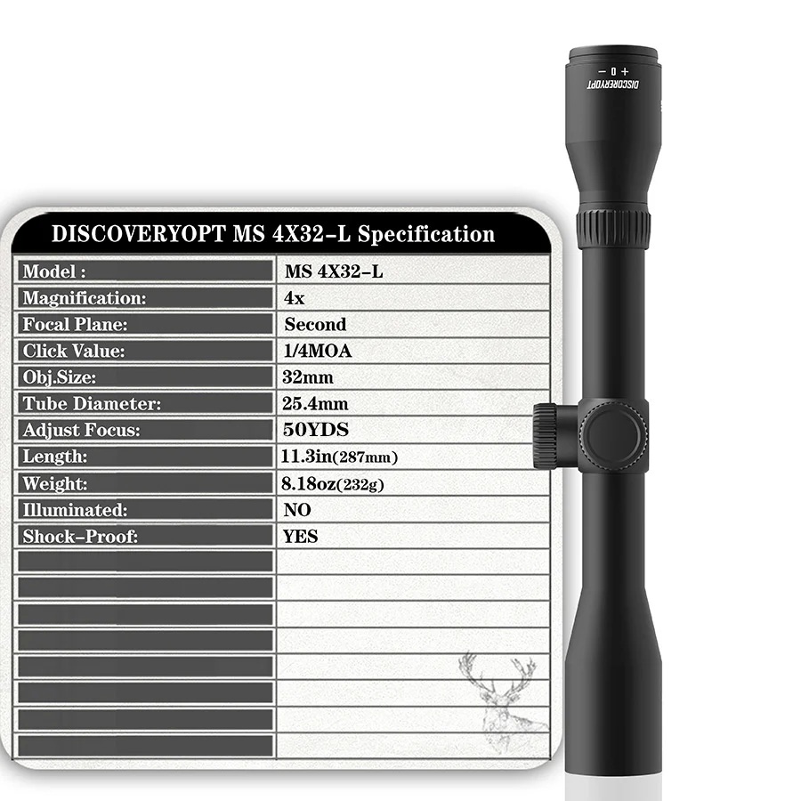 DISCOVERYOPT Miras ópticas  MS 3-9X50IR-SFP-MOA Diámetro: 25,4 mm 