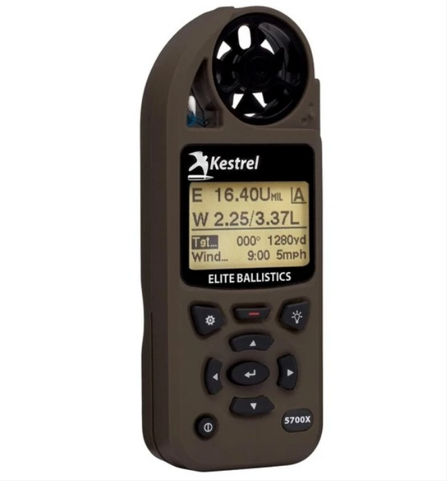 Anemómetro Kestrel 5700X Elite con Applied Ballistics y Link compatible con baya FDE